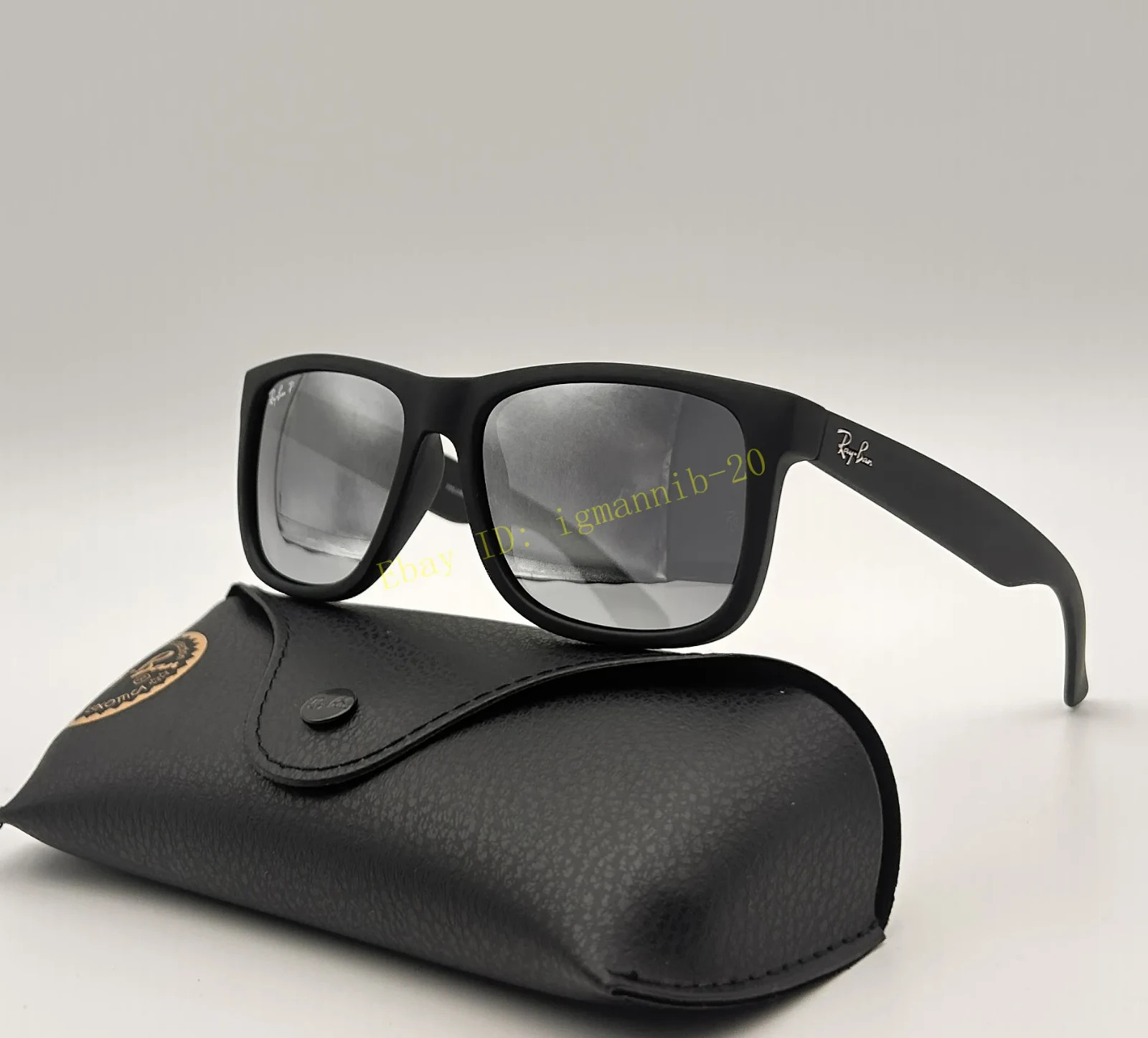 Ray-Ban RB4165 622/6G Justin Polarized Sunglasses Grey Mirror Silve Lens 54mm UV