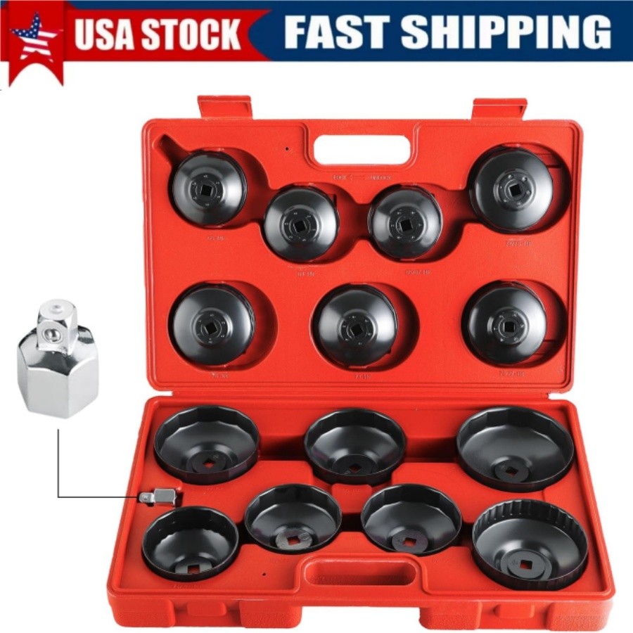 Oil Filter Socket Set Cup Socket Tool Set 16 PCS Oil Filter Cap Wrench