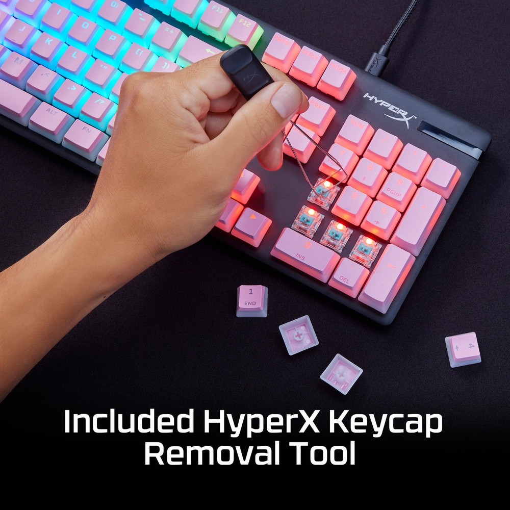 HyperX Pudding Keycaps 2 - Full Key Set - PBT - 112 Keys - Black