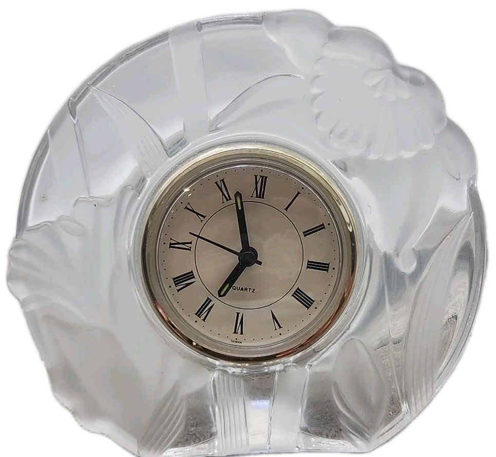 Glass Flowers Shelf Clock Quartz [120]
