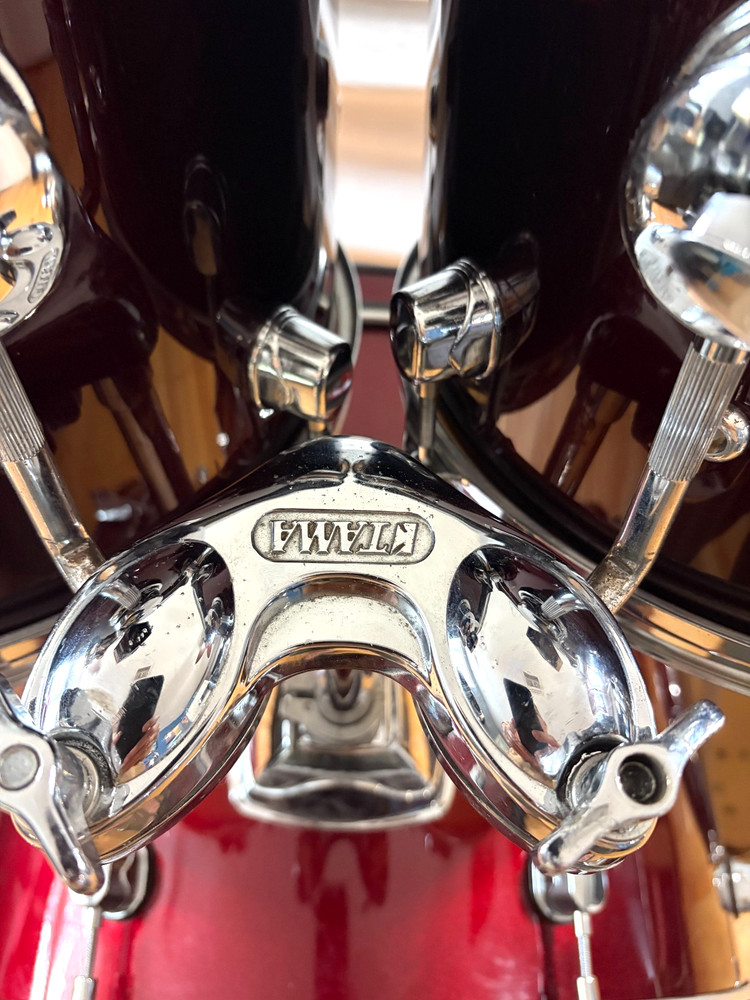 Leedy 5pc Drum Set Very Nice With Tom Mount Wine Red