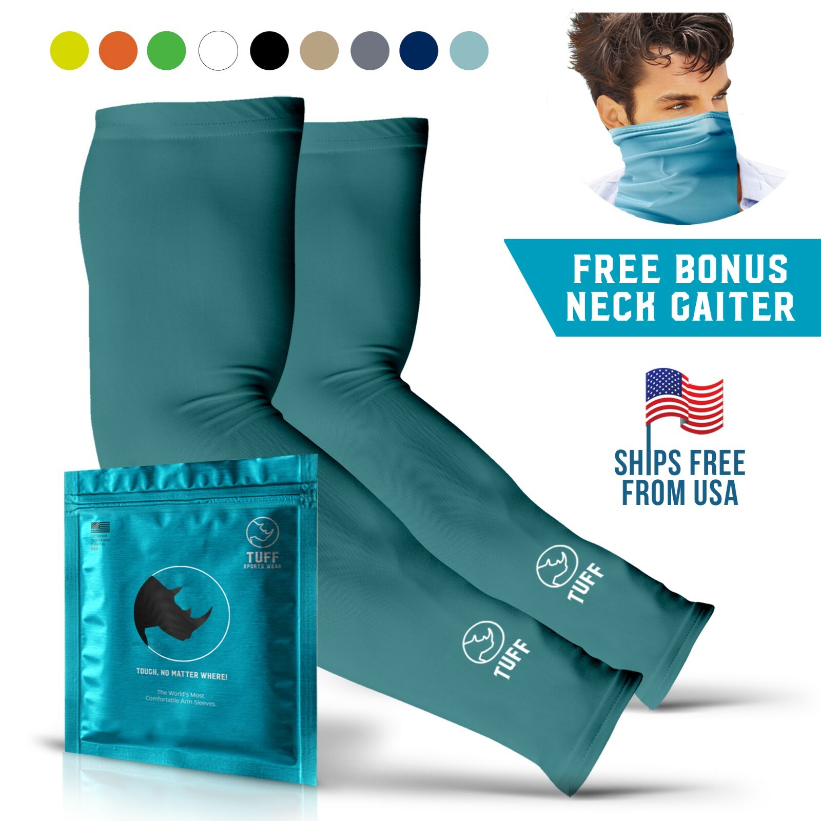 Tattoo Cover Up Arm Sleeves 1 Pair 10 colors for Men Women Compression Sleeve