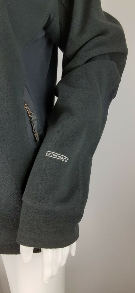Scott Jacket womens medium black ski active hiking midweight zip front fleece