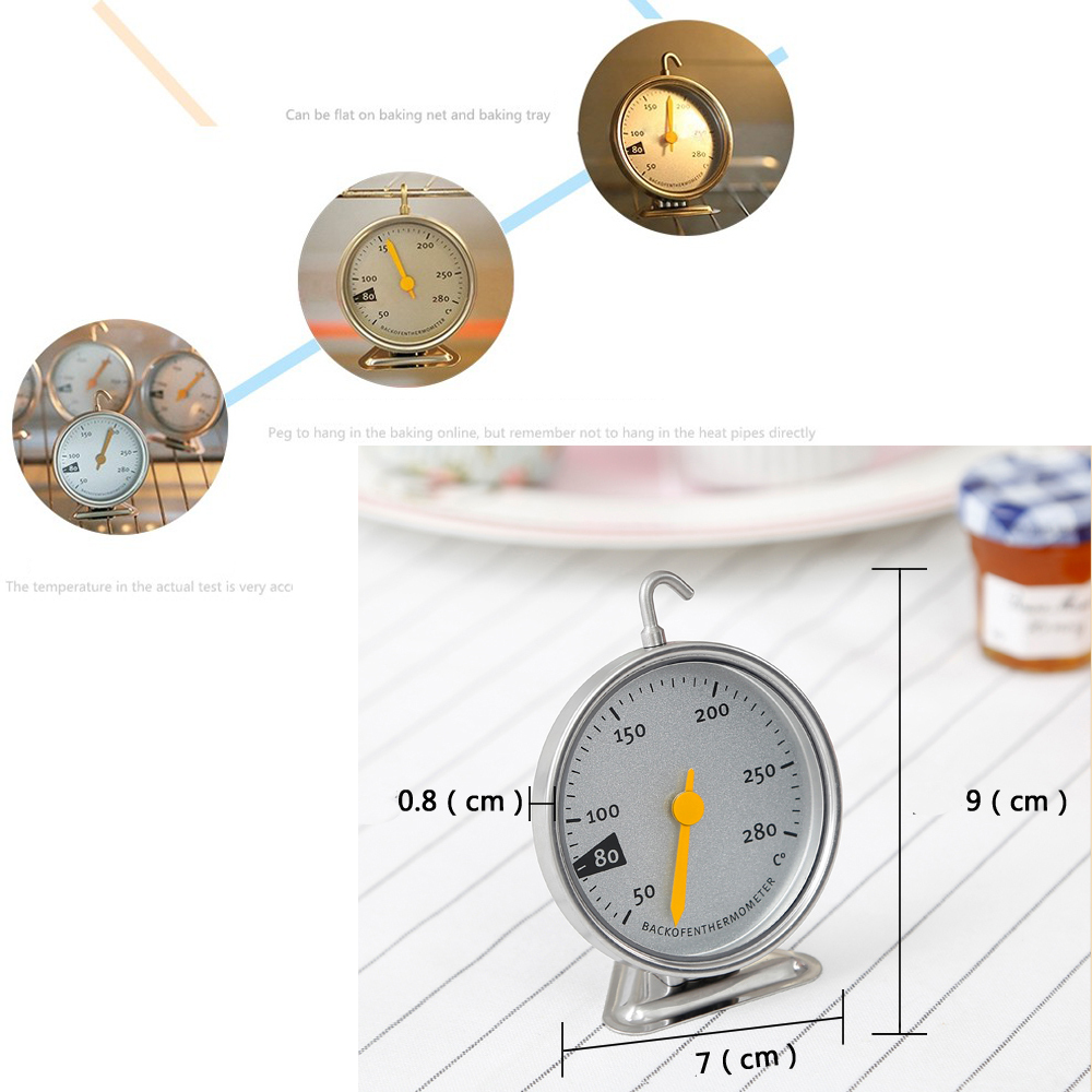 Kitchen Baking Stainless Steel Oven Thermometer Temperature Gauge 2pcs Set