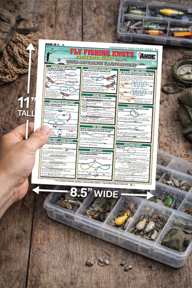 Fly Fishing Knot Guide #5 (Freshwater) - Waterproof Reference