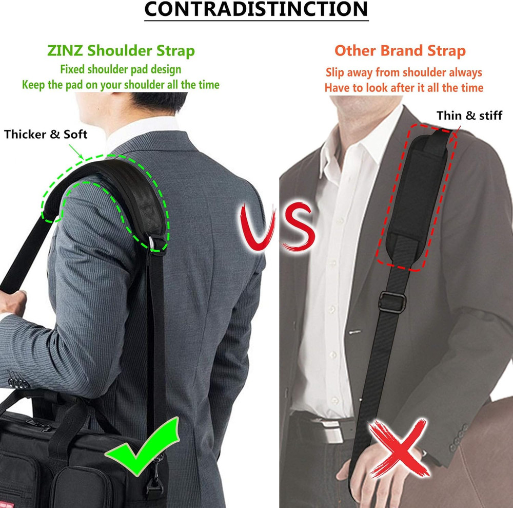Padded Adjustable Shoulder Strap Replacement for Bags