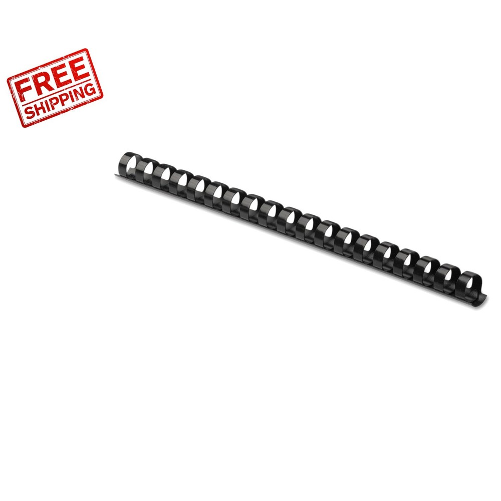 100 Pack 3/8" Black Plastic Binding Combs for Professional Document Presentation