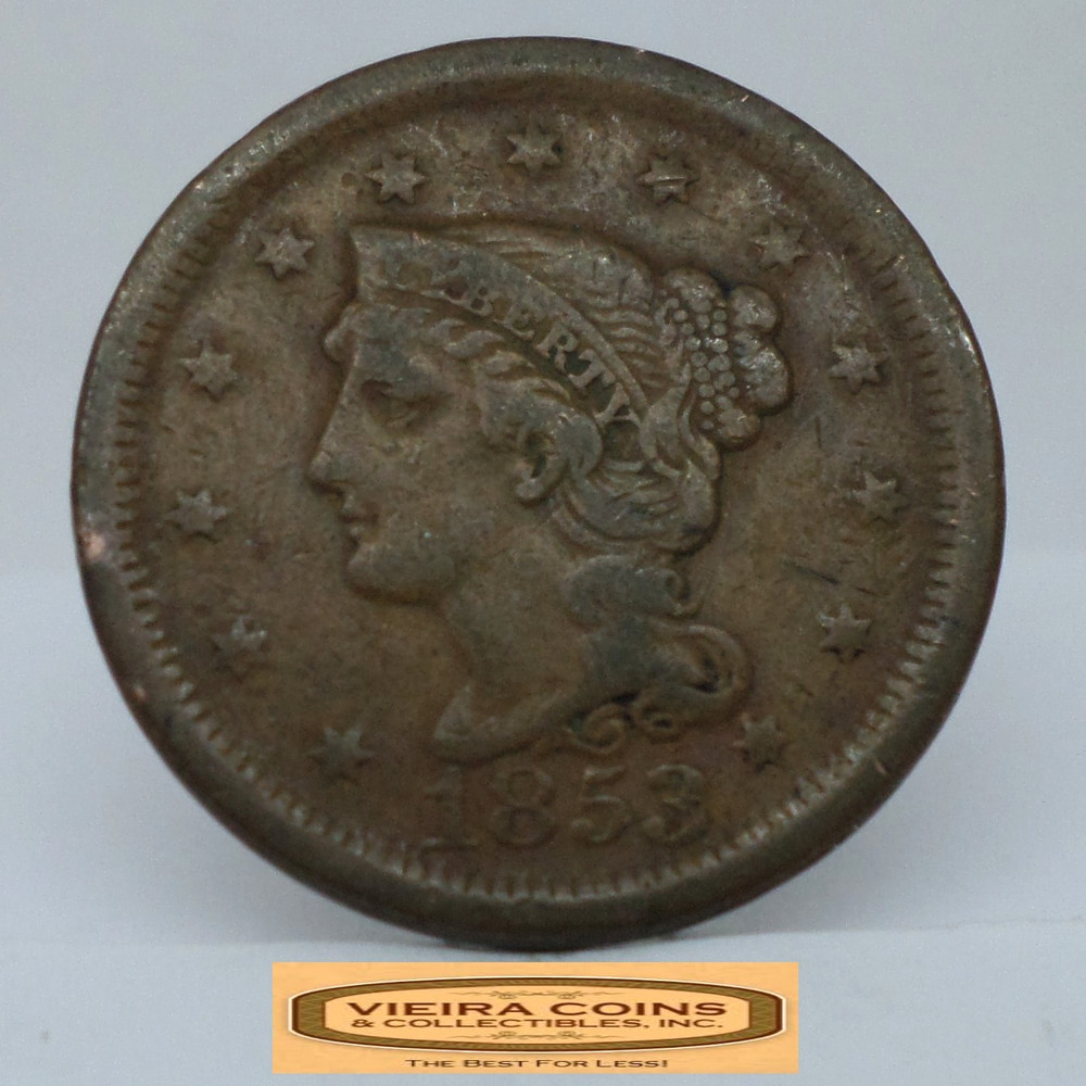 1853 Braided Hair Large Cent - #C53391NQ