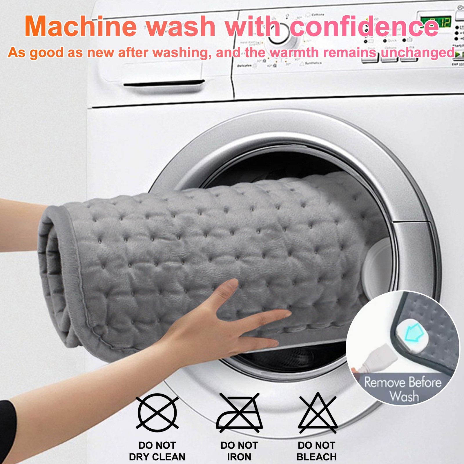 6 Levels Electric Heating Pad For Back Pain Cramps Relief Auto Shut Off 12x24”