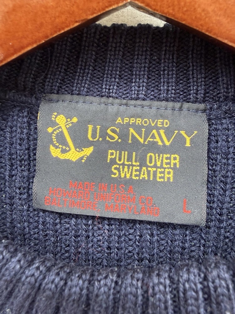 U.S. Navy Large Vintage Woolly Pully Uniform Pullover Fits Like Medium