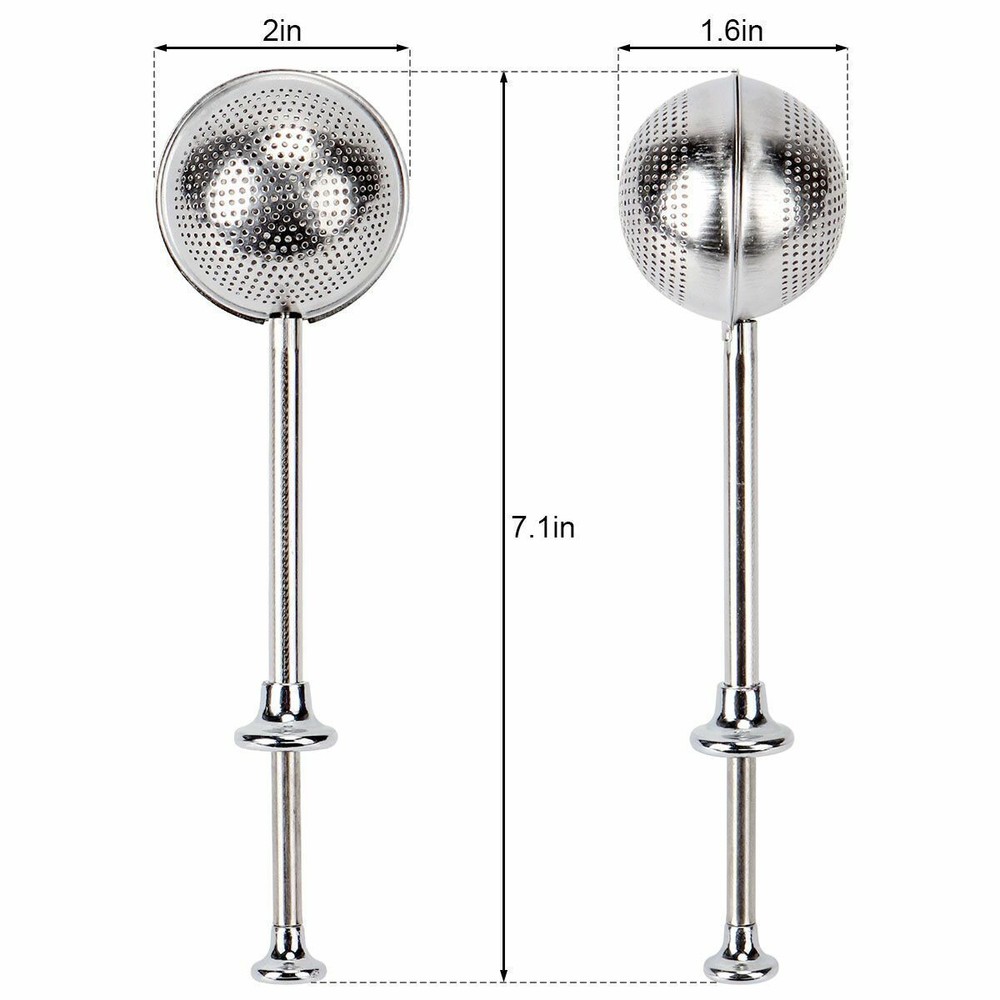 1/2Pcs Tea Infuser Ball Mesh Leaf Strainer Filter Herb Steeper Stainless Secure