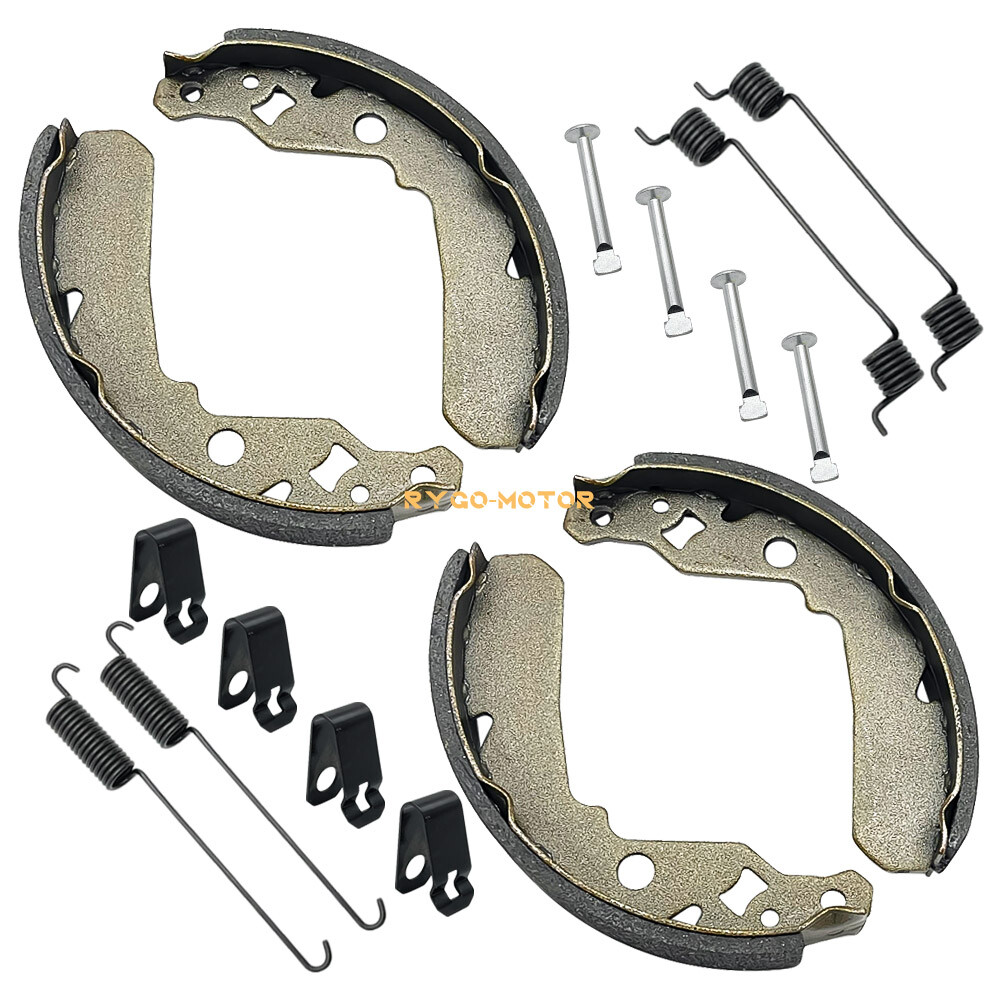 Rear Wheel Brake Drum & Brake Shoes 2SET for Kawasaki Mule 550 KAF300C 1997-2004