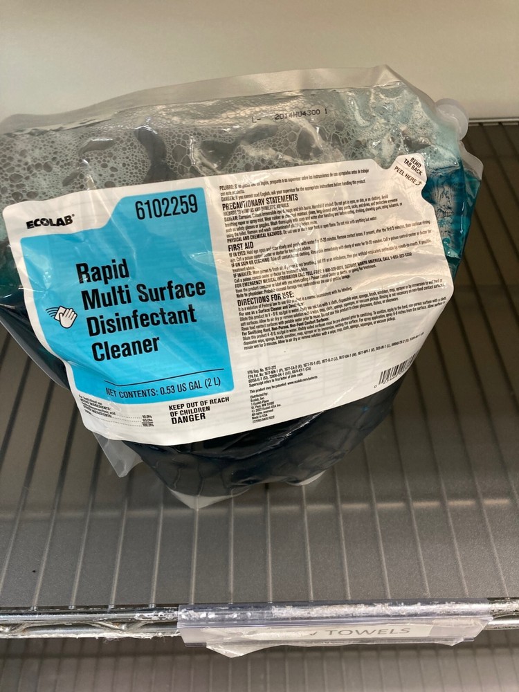 Ecolab 6102259 Rapid Multi Surface Cleaner 2 Liters Each