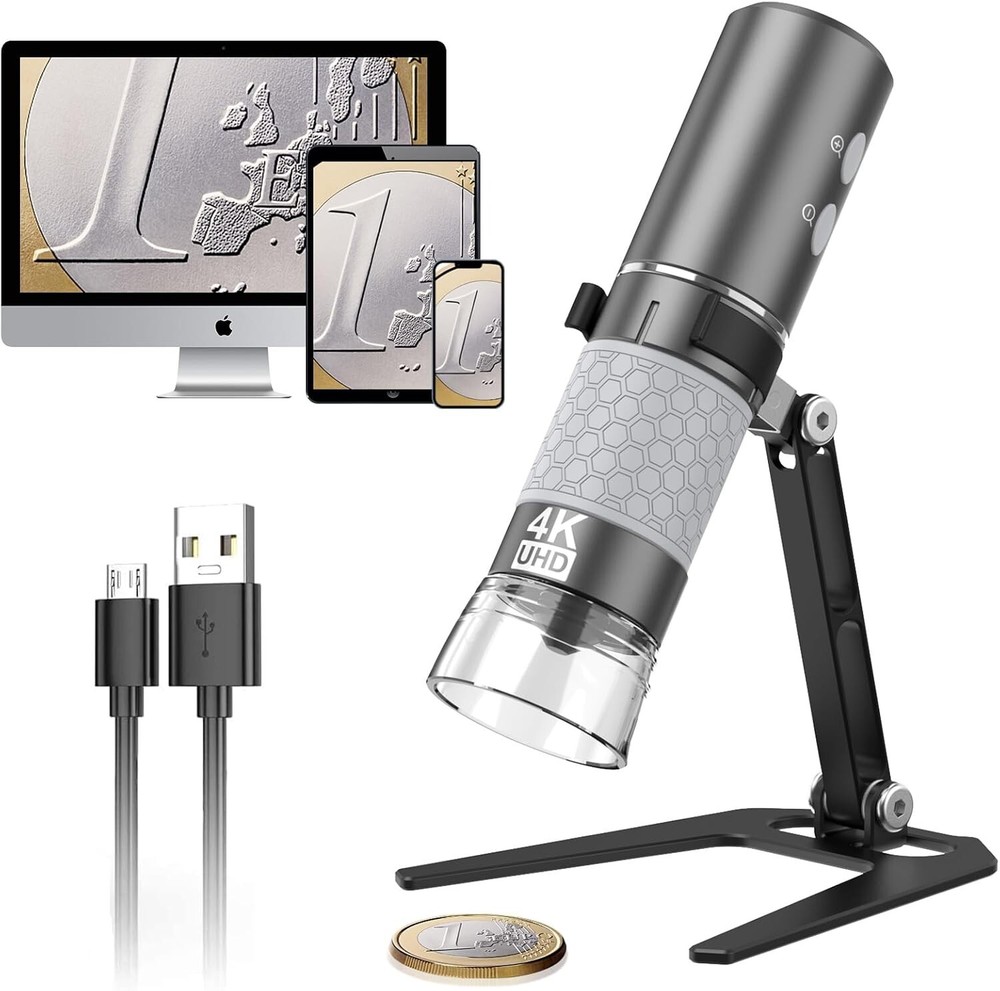 HD Wi-Fi Wireless Digital Microscope Camera Magnifier, Compatible for iPhone,...