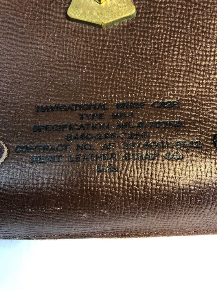Type MB-1 Navigation Brief Case WW2 US Merit Leather Strap Company