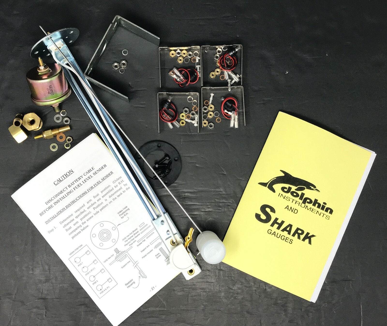 5 Gauge SET Dash Street Rod Hot Rod Universal  Mechanical Black   