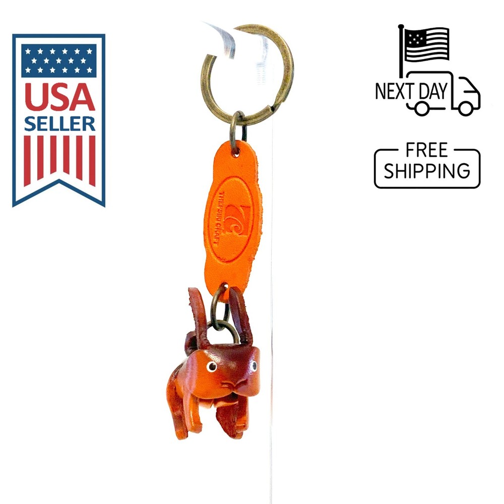 Rabbit Handmade Leather Keyring