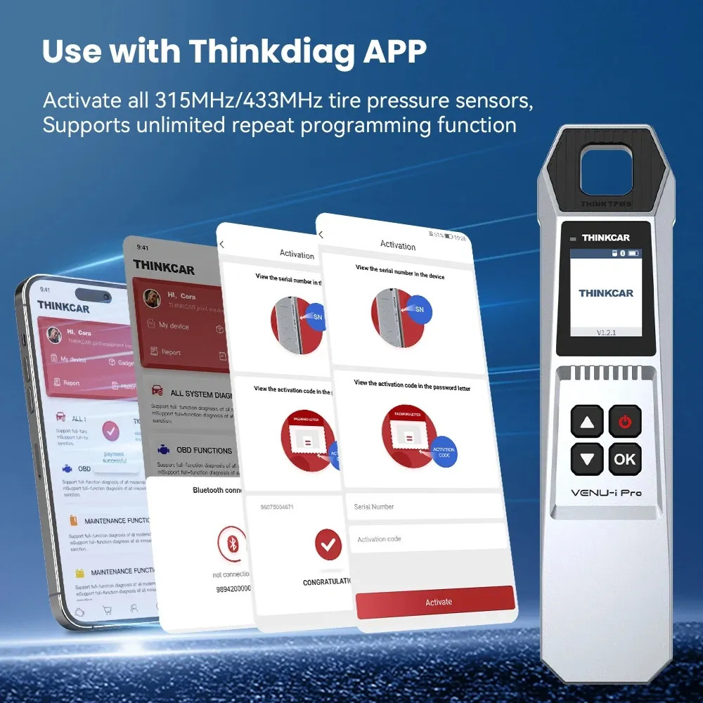 ThinkScan 689BT OBD2 Scanner & TPMS；ECU Coding Tool Bidirectional Diagnostics