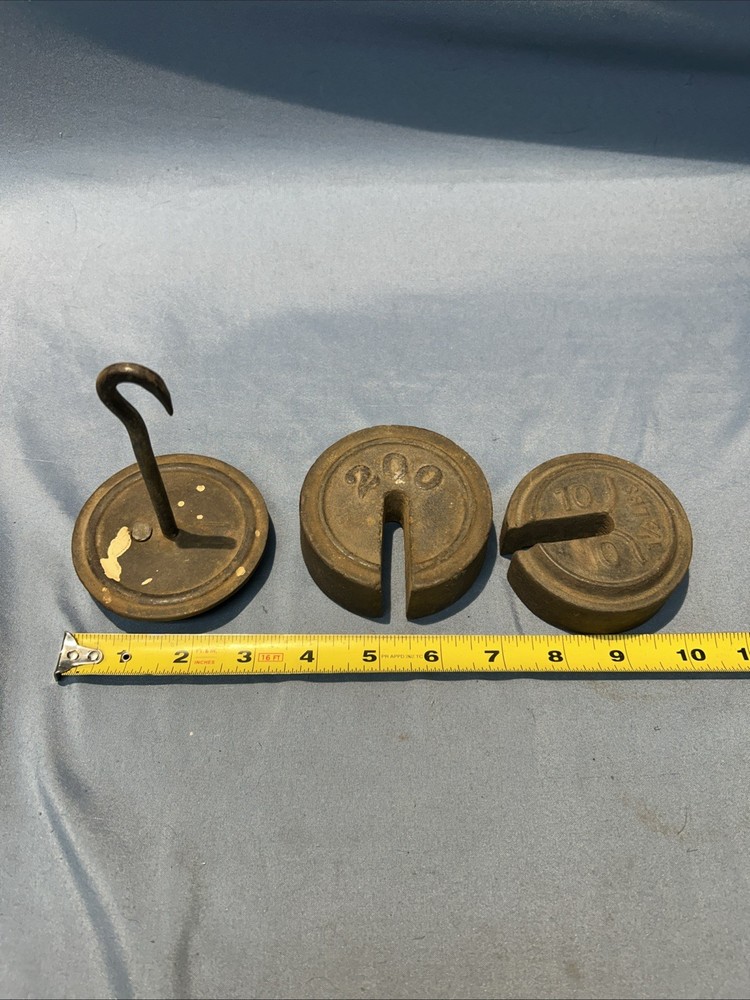 Vintage Platform Scale Weights And Hanger