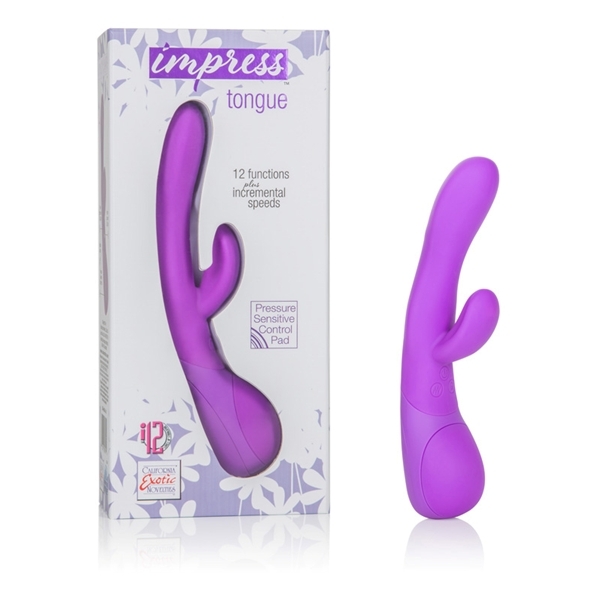IMPRESS TONGUE PREMIUM SILICONE RABBIT VIBRATOR MULT FUNCTION WATERPROOF VIBE