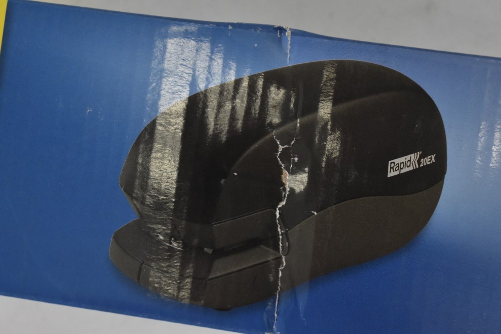 Rapid Front Loading Electric Stapler 20 Sheet Capacity Black 20EX w Adaptor