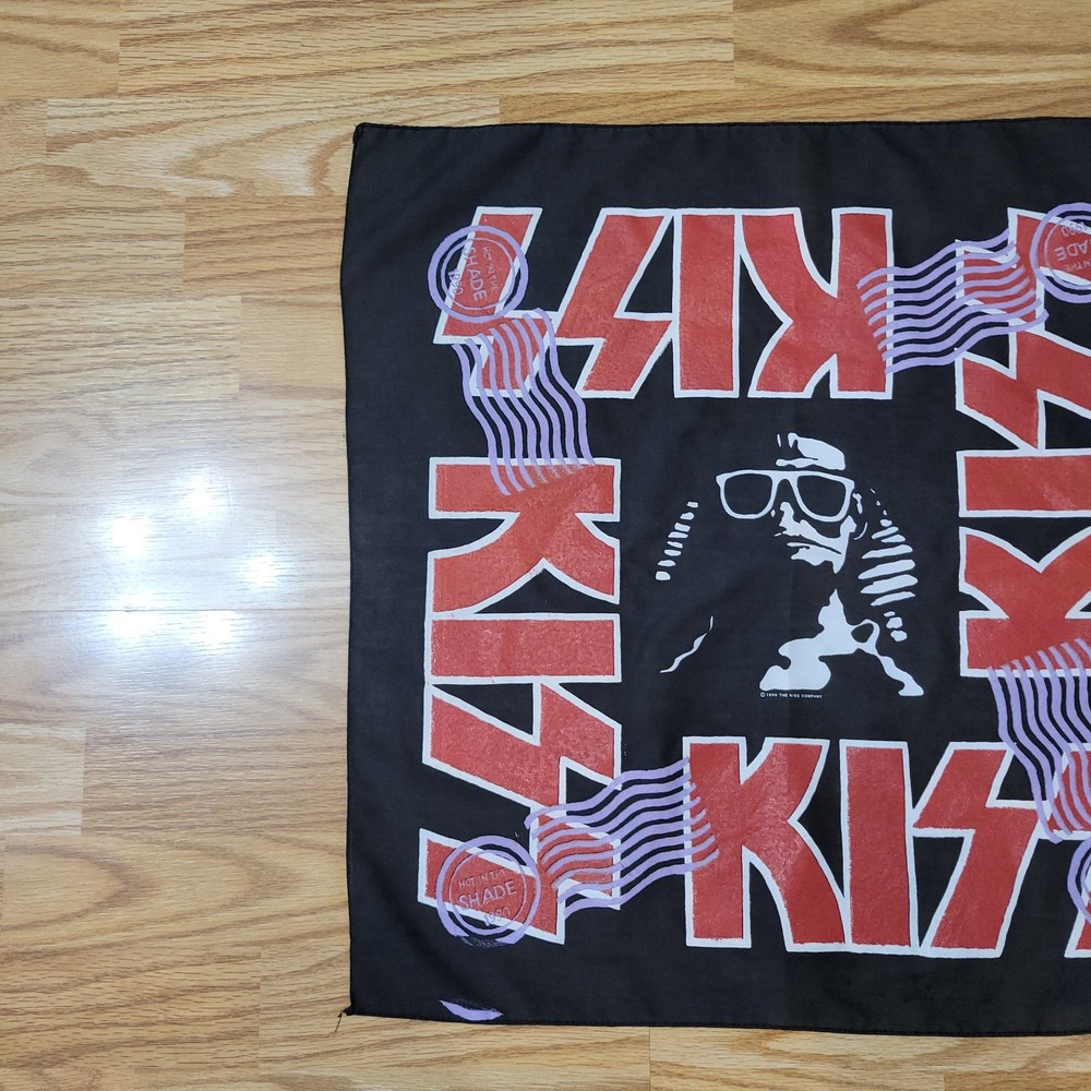 Vintage Kiss 1990 HOT IN THE SHADE TOUR BANDANA