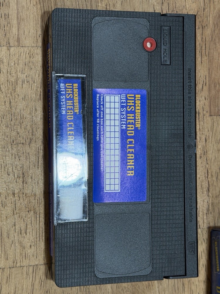 Blockbuster Video VHS Head Cleaner, VHS Wet System, No Solution