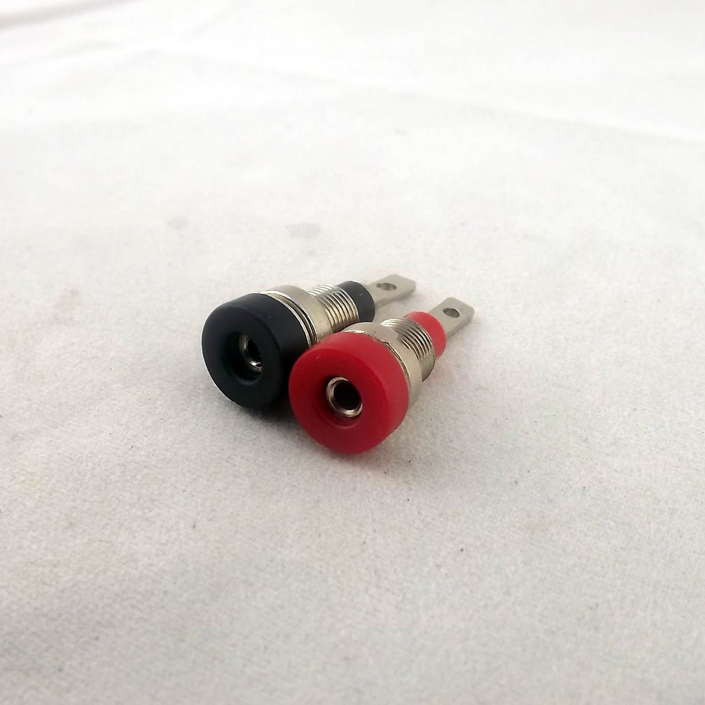 2x Multimeter Instrument 2mm Binding Post Banana Jack Panel Mount Test Probe R&B