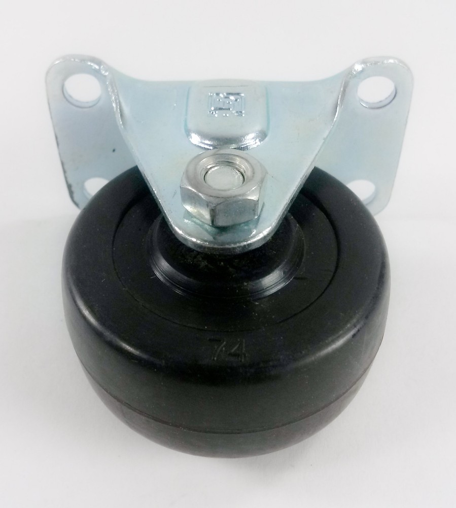 2" Soft Rubber Wheel Caster - Rigid