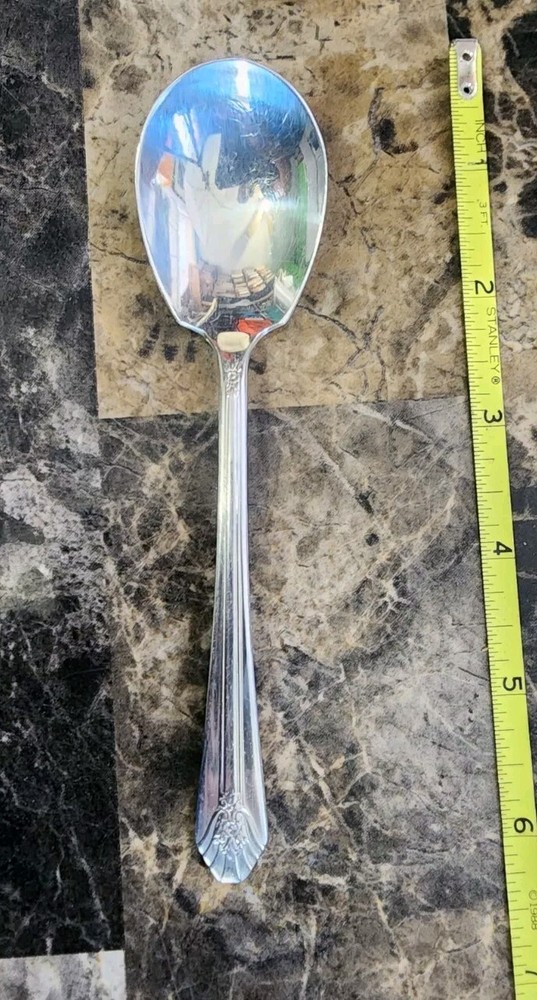 😄 WM ROGERS ART DECO c1939 IMPERIAL SILVERPLATED SUGAR SPOON 🍚 🥄