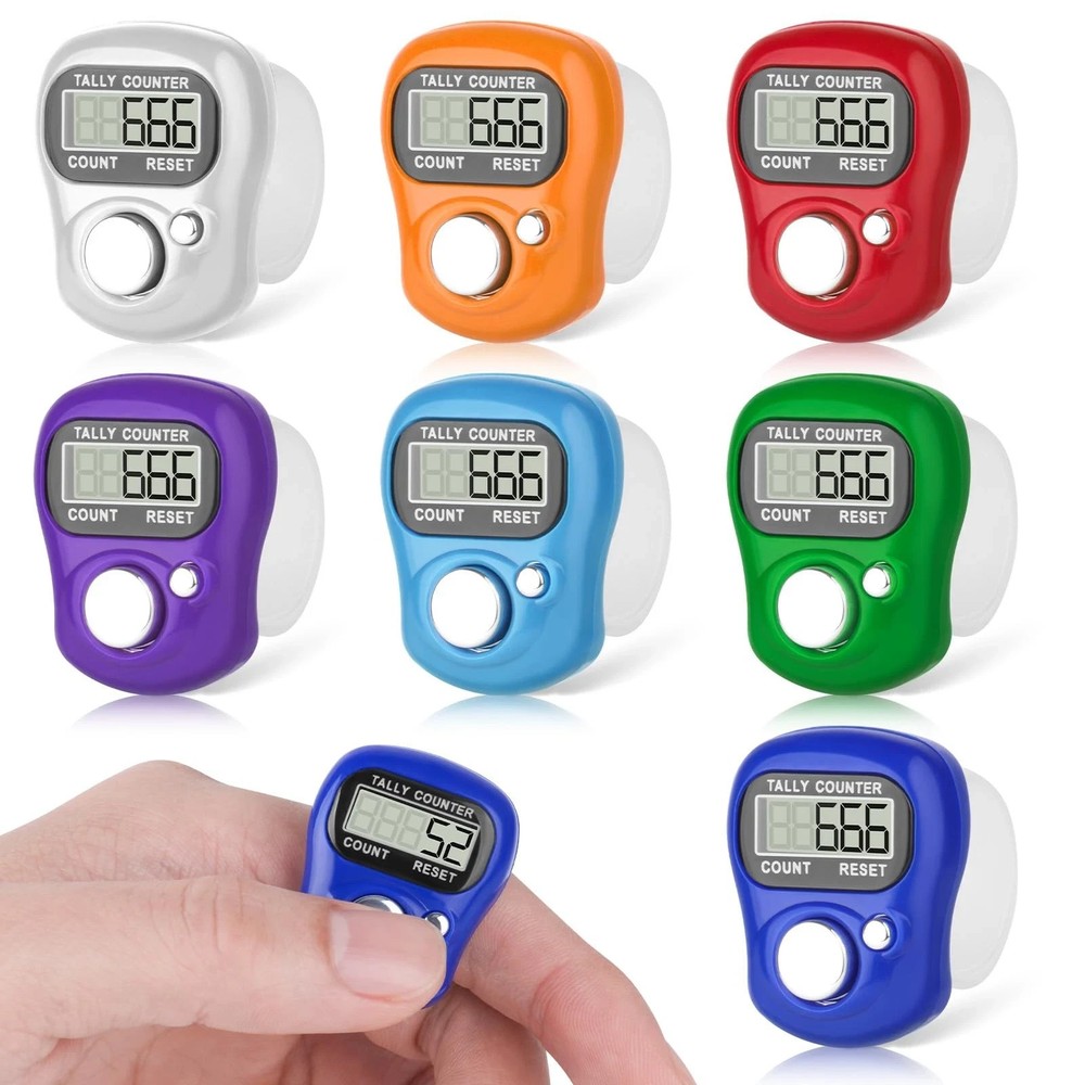 7 Pack Electronic Finger Tally Counter,5 Digit LCD Electronic Digital Display