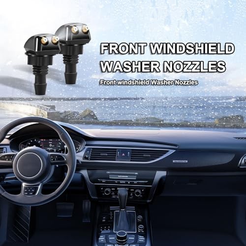 2pcs Front Windshield Washer Nozzles, Front Windshield Washer Nozzle kit and