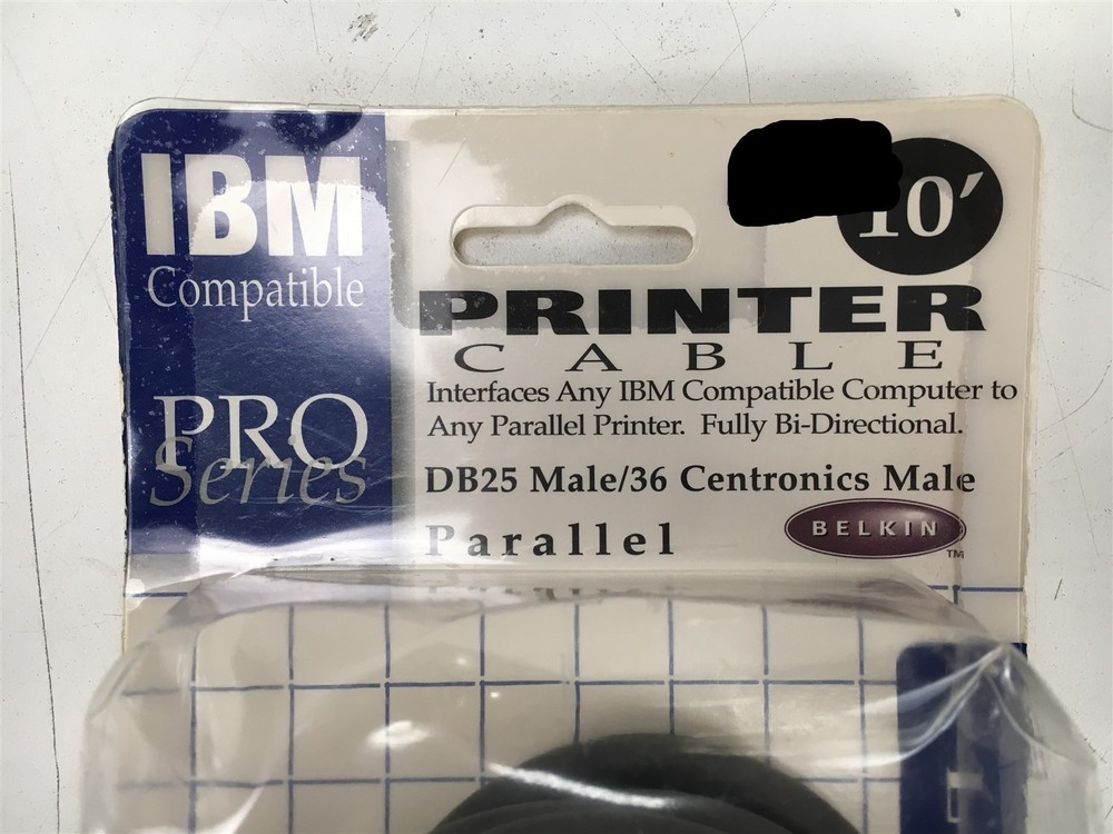 Belkin IBM Printer Cable 10' Parallel DB25Male/36 Centronics Male