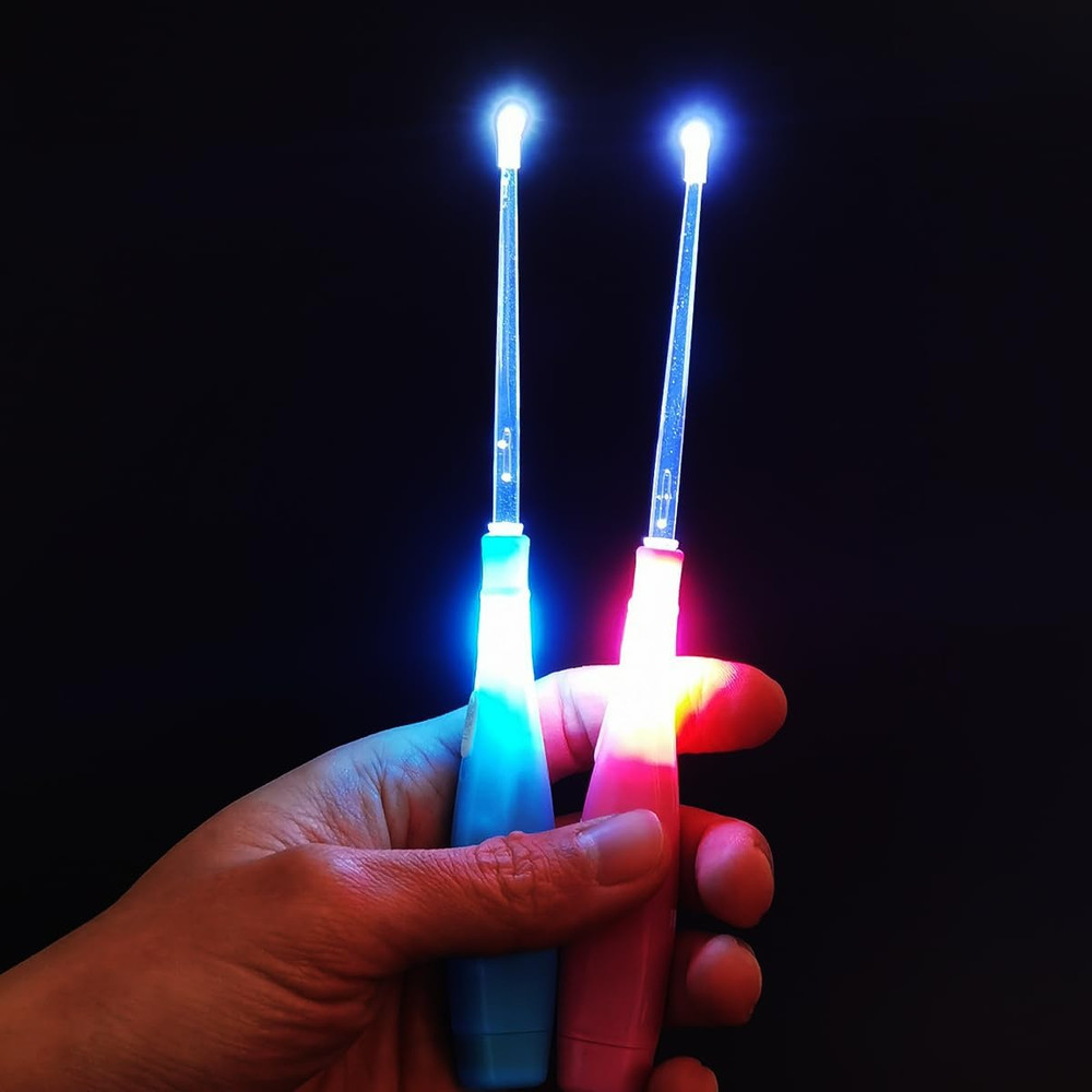 Upgraded 2 Lighted Tonsil Stone Remove Tool Tonsillolith Pick + Irrigation Clean