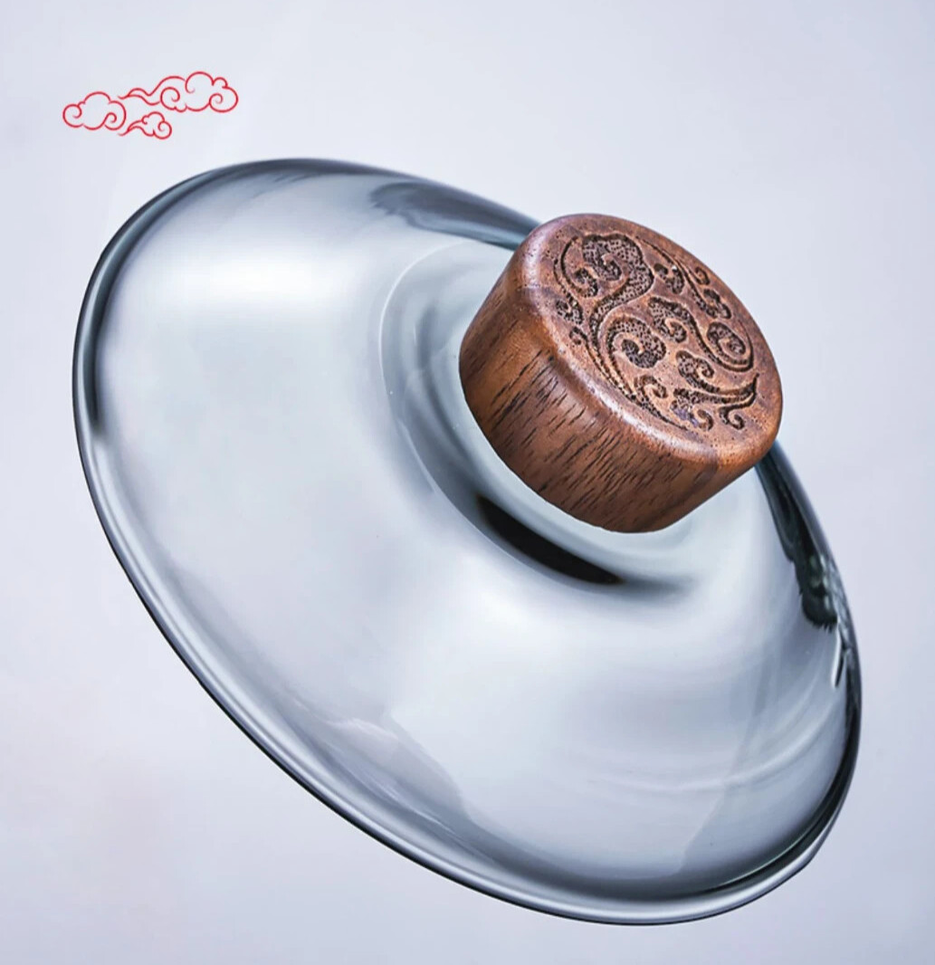 240ml Glass Tureen Transparent Thickening Heat Resistant Teapot Gaiwan Tea Cup