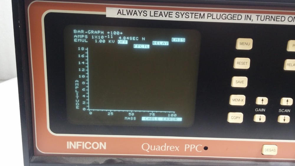 Inficon 017-450-G1 Quadrex PPC Gas Analyzer Controller