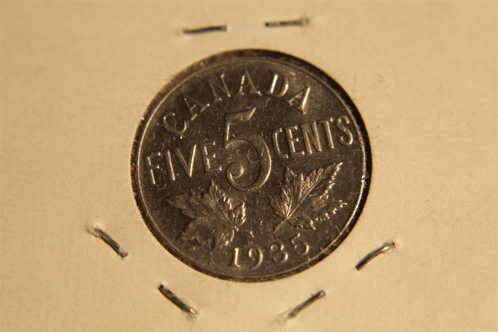 CANADA 1935 5 CENT NICE COIN lj