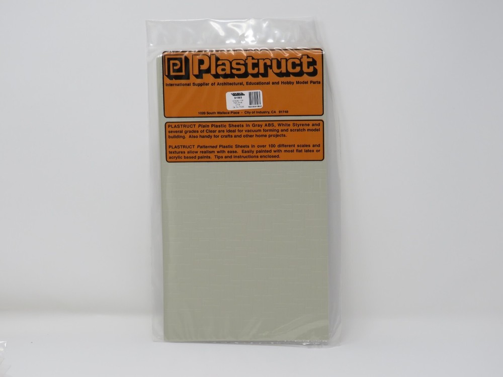 Plastruct 91593 Patio Stone Interlocking Pavers Patterned Sheets G Scale 1:24
