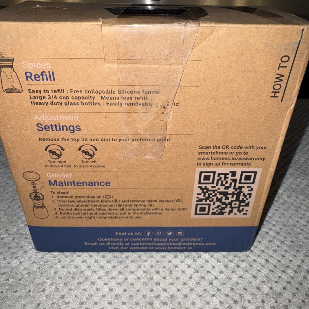 Kitchen Salt and Pepper Grinder Mill Home EC