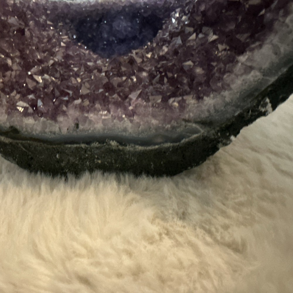 Large Amethyst Geode Crystal Purple Quartz Display Decorator Piece