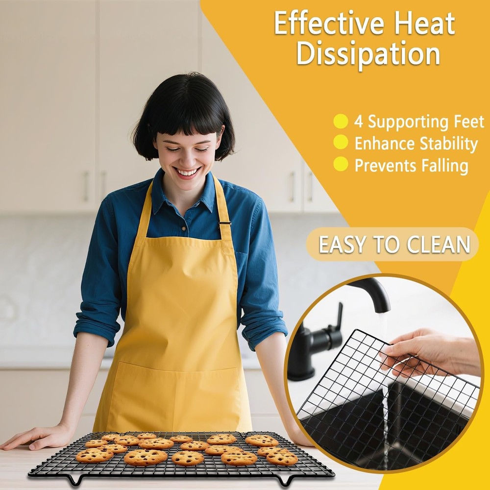 VNIMTI Baking Cooling Rack 2 Sets, Cookie Cooling Racks for Cooking, Baking, ...