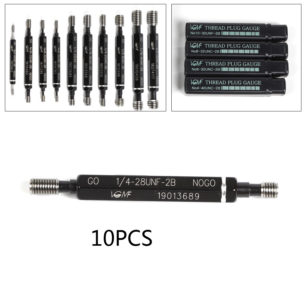 10Pcs -Double End Thread Plug Detection Gauge Precision American Threaded Bore