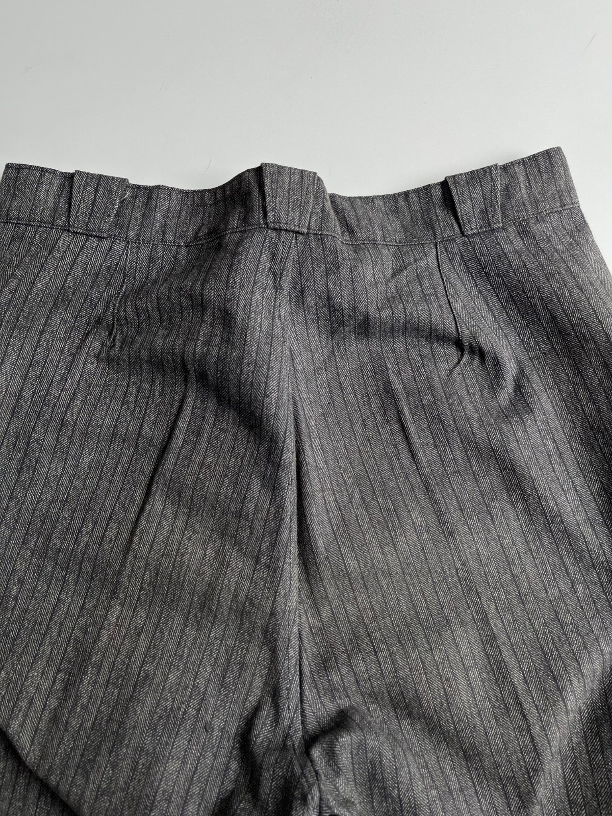 Vintage 1940s 1950s French Work Pants Salt Pepper Made in France size 32 x 29