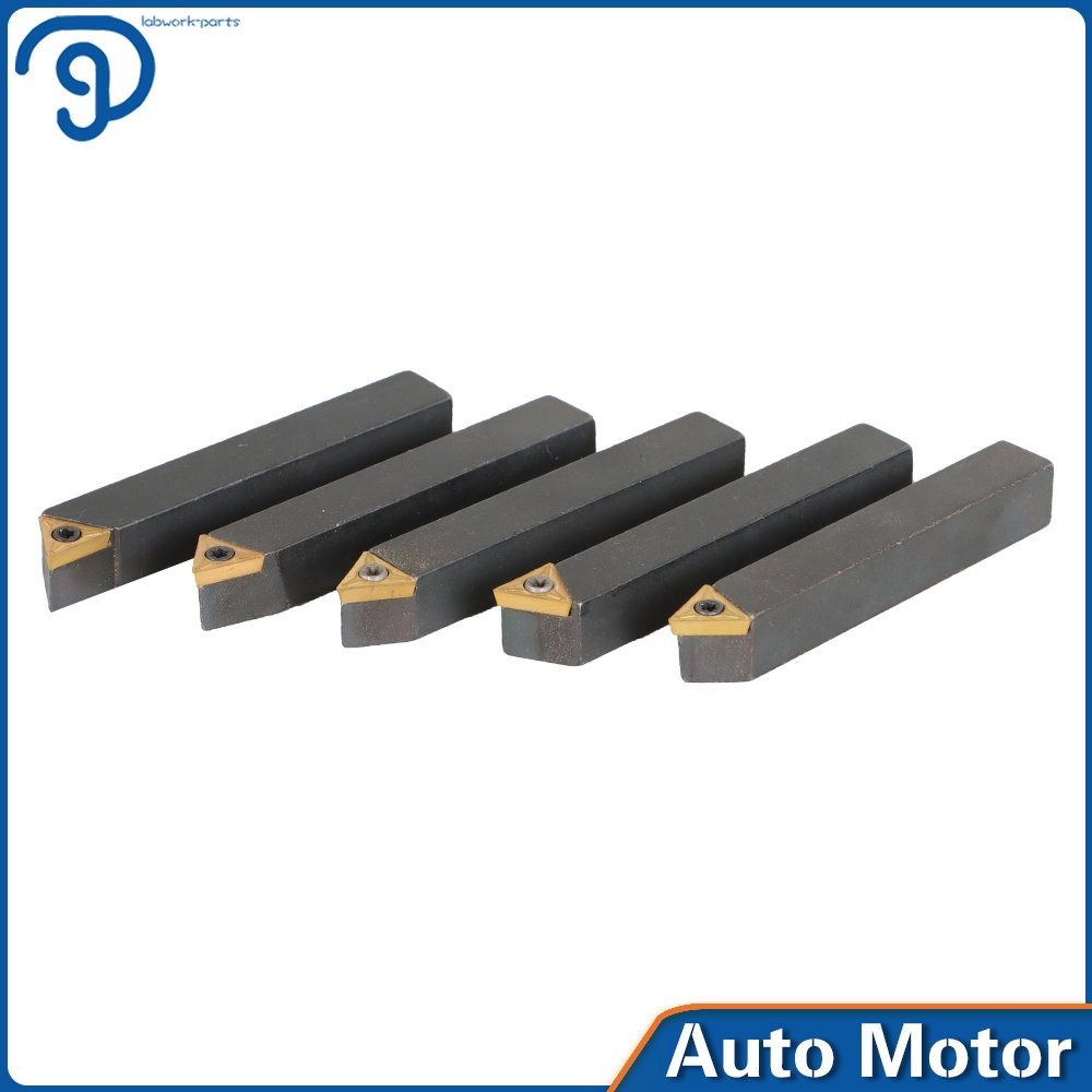 5 PACK New 3/8" Carbide Indexable Turning Tool Bit With Carbide Inserts