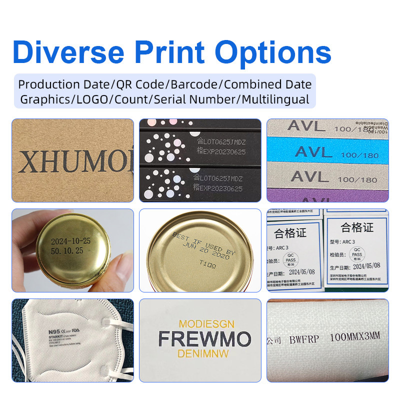 Automatic online inkjet printer without conveyor to print batch code-