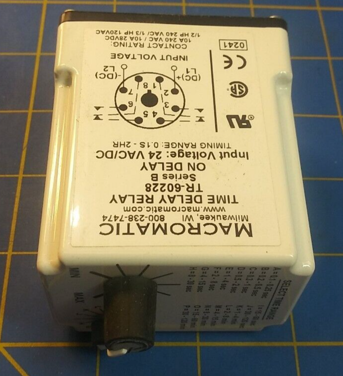 Macromatic Time Delay Relay Part# Tr-60228 Series B