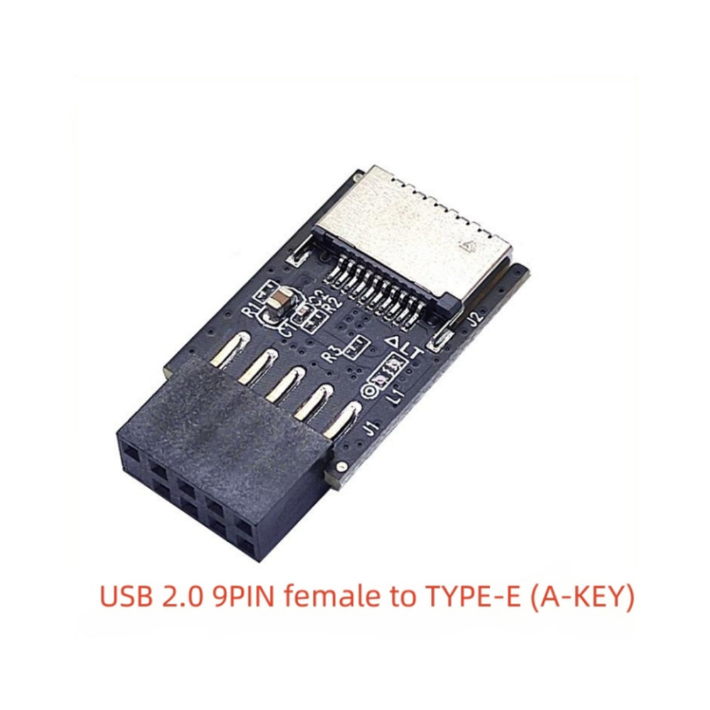 Converter USB3.2 TYPE-E Motherboard USB2.0 9Pin to TYPE-C A-KEY Front Connector
