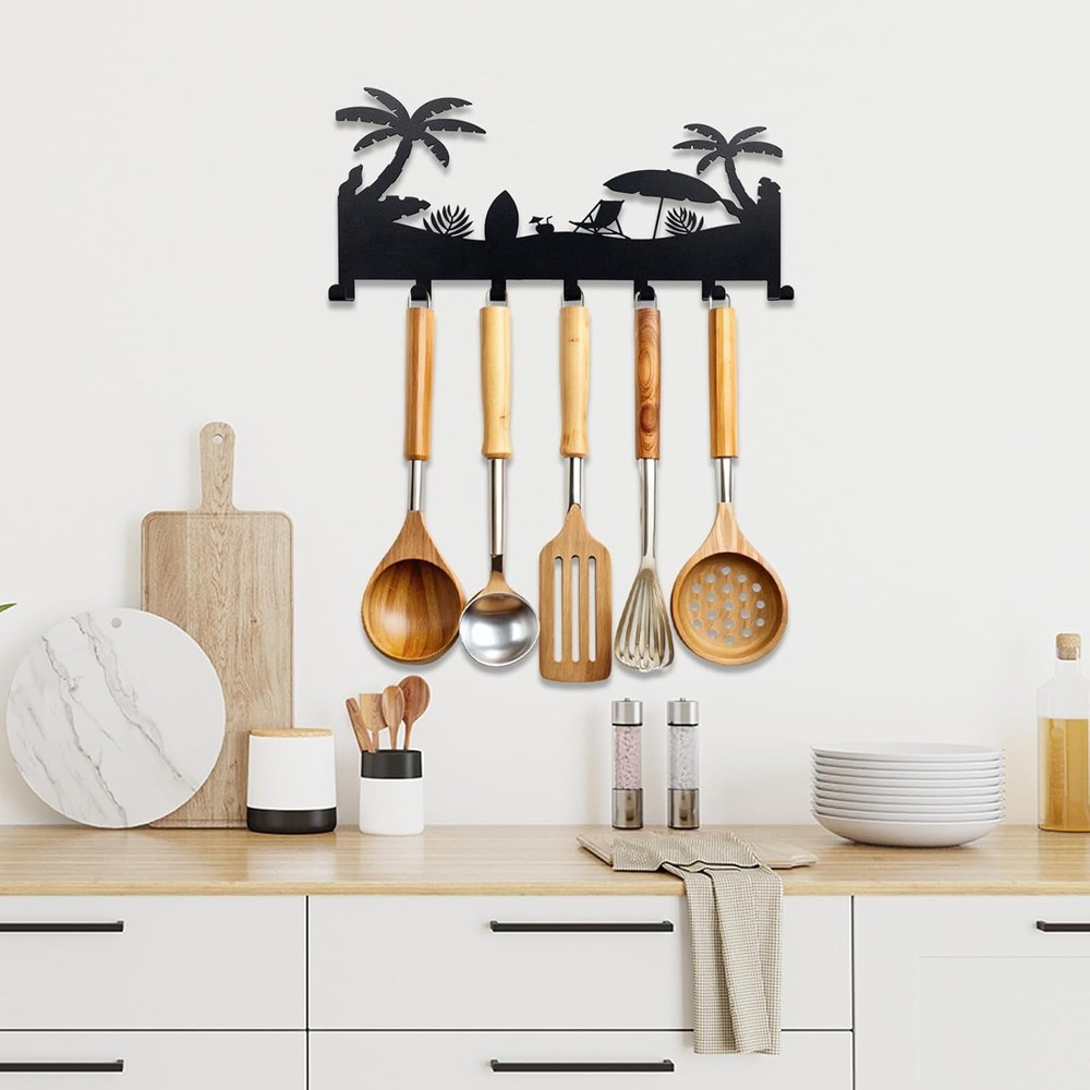 Wall Mounted Key Rack | Metal Hook Organizer | Coco
