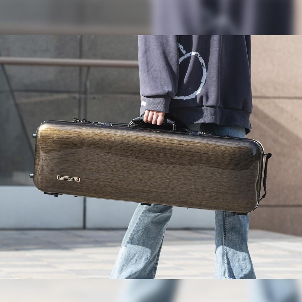 Carrying Essentials: 4/4 Violin Case with Velvet Lining & Ergonomic Design