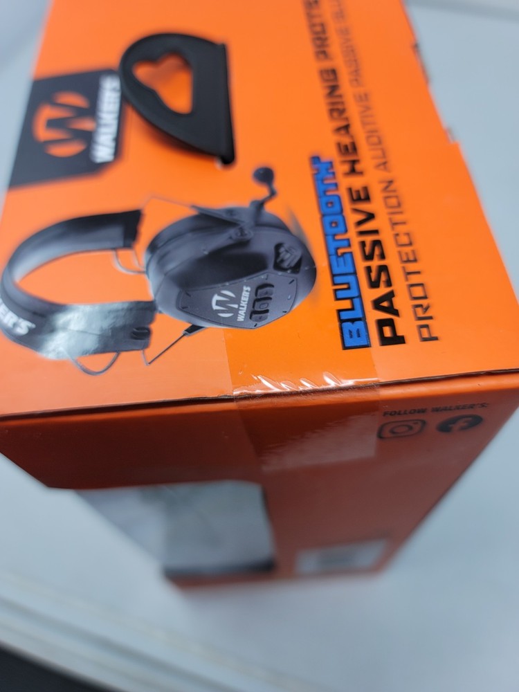 Walker's Passive Earmuff With Bluetooth Black Adjustable Boom Mic GWP-BTPAS